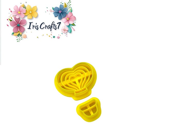 Love Balloon 2 Polymer Clay Cutter & Ceramic Tools for Valentine Earrings - Craft Supplies for Jewelry Making