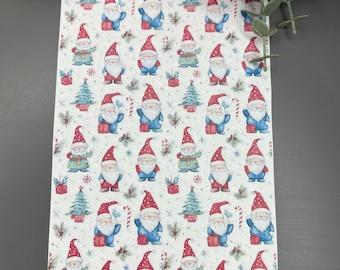 Gnome No.4 Transfer Paper for Polymer Clay | Christmas Craft Supplies | Holiday DIY Earrings
