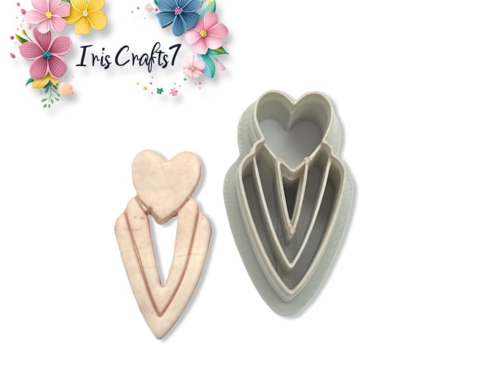 Sweet Whispers Polymer Clay Cutter for Valentine Earrings Jewelry Tool