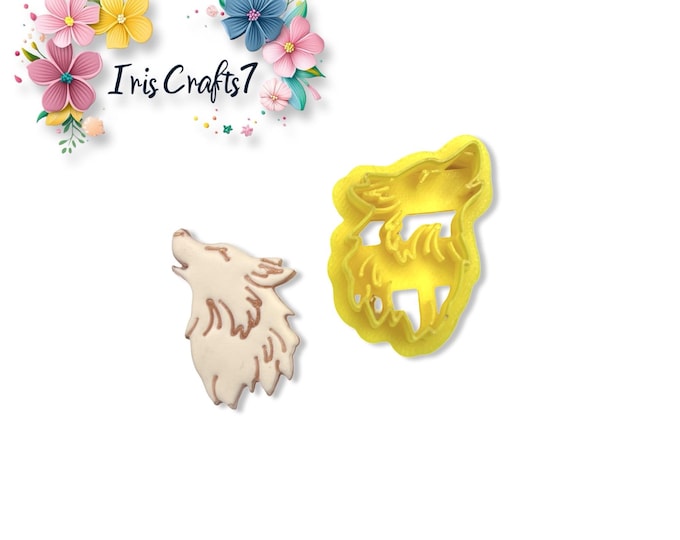 Wolf Head Polymer Clay Cutter for Earrings Jewelry Tool