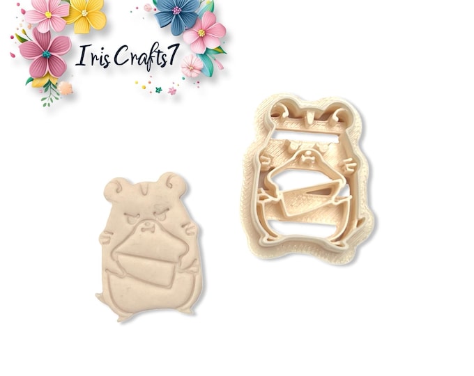 Mouse with Knife Polymer Clay Cutter – Funny Halloween Earring Making Tool, Unique Clay Cutter for Spooky Jewellery Crafts