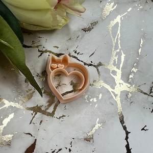 Clay Cutters Kitty Valentine – Polymer Clay Cutters for Cute Cat Earrings, Heart Jewellery Making Tools & DIY Valentine Crafts