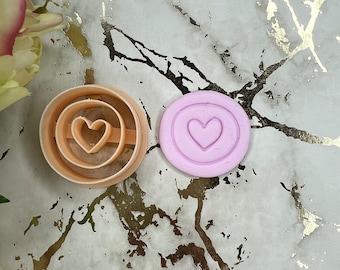 Valentine Circle Clay Cutters for Earrings – Heart Shaped Polymer Tools – Cookie Cutter for DIY Jewelry Making