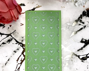 Lace 5 Hearts Rubber Texture Mat for Polymer Clay Crafts, Fondant and Jewelry
