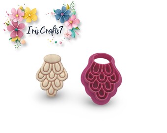 Half Flower No 6 Polymer Clay Cutter Floral Earring Tool