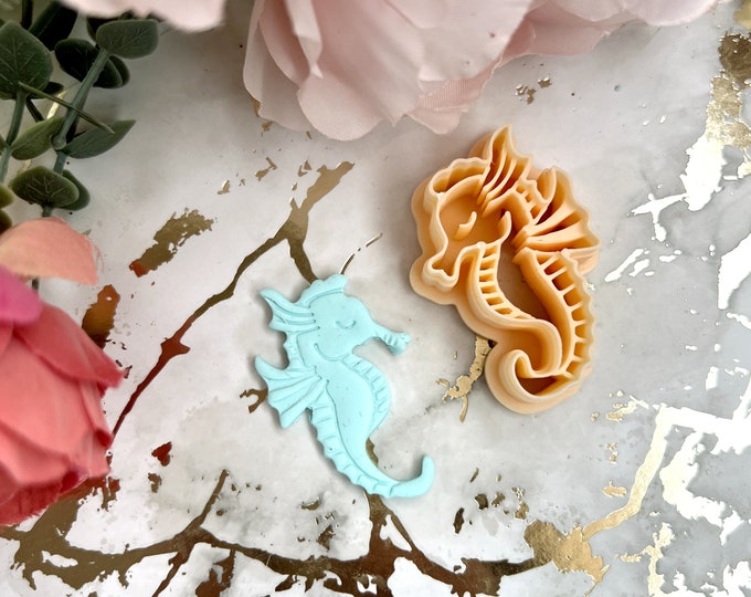 Seahorse 3 Clay cutter_ Earrings making_ Ceramic tools_ Polymer clay cutters