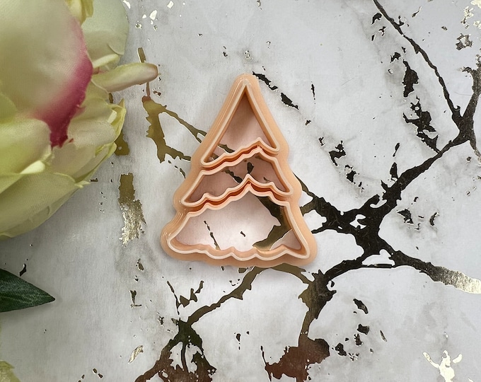Christmas Tree 2 polymer clay cutter / earrings cutters