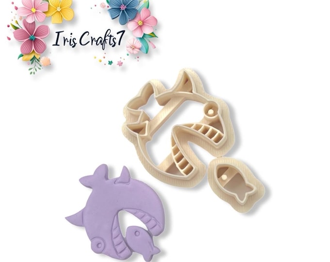Fish Eating Fish Polymer Clay Cutter - Handmade Clay Tools for Earrings & Jewelry Making Supplies
