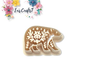 Scandinavian Bear Polymer Clay Cutter for Christmas Earring Making, Crat Tools