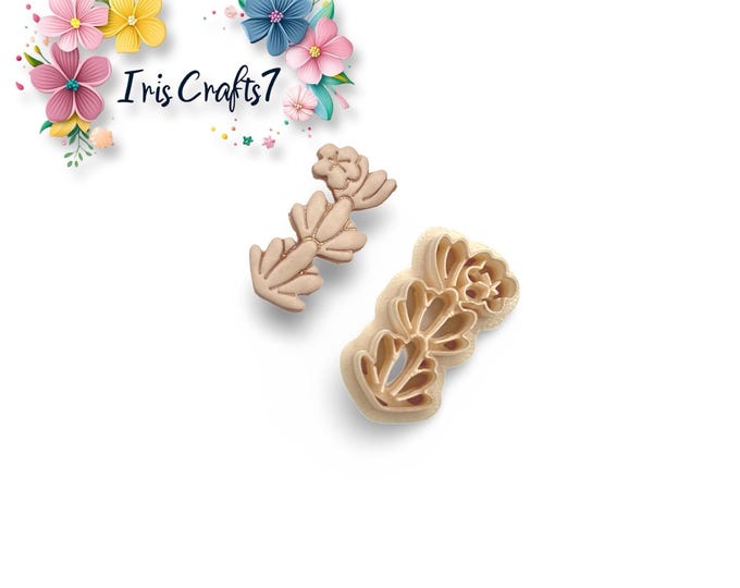 Lavender 1 Polymer Clay cutter -Ceramic Tools - Earrings Making