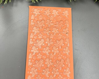 Polymer clay texture mat Gingerbread 1_ Rubber texture mat_ Christmas texture_ Clay tools_ Handmade Jewellery