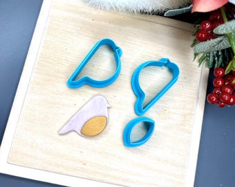 Handmade Earrings Robin Polymer Clay Cutter Christmas Jewellery Unique Holiday Gift Accessories