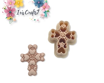 Cross of Hearts Polymer Clay Cutter Earring Jewelry Tool
