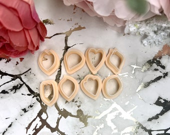 Flower Petals Clay Cutter Set – Polymer Clay Earring Making Tools – Floral Shape Cutters for DIY Jewelry Craft Supplies