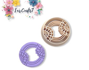 Floral Circle Polymer Clay Cutter Handmade Earring Tool Jewelry Making Diy Design Mold
