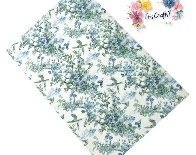 Wild in Green 2 Transfer Paper for Polymer Clay - Water soluble paper