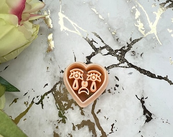 Crying Heart Polymer Clay Cutter for Earring Making and Jewelry Design