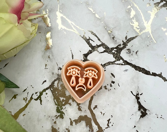 Clay cutter Crying heart polymer clay earrings handmade jewellery making tools
