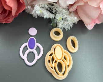 Precious Stone Design 1 Polymer Clay Cutter Earring Jewelry Tool