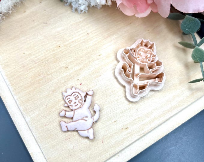Baby Devil Dancing Polymer Clay Cutter – Handmade Ceramic Tool for Jewelry & Crafting, Unique Sculpting Accessory