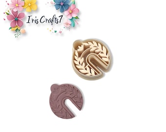 Circle Arch Leaves Polymer Clay Cutter for Earrings Jewelry