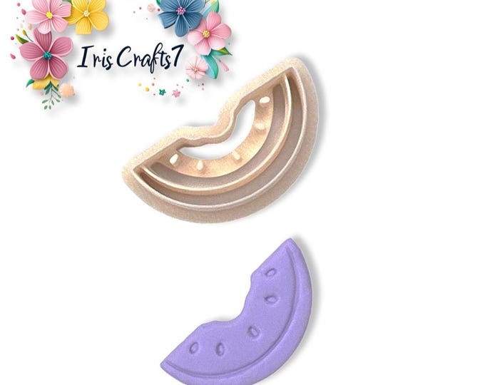 Watermelon Bite Polymer Clay Cutter for Earrings - Fun Fruit Shape Jewelry Making Tool & Craft Accessories