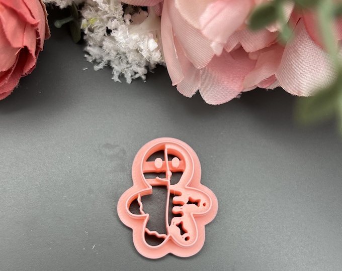 Gingerbread Skeleton Polymer Clay Cutter - Unique Halloween Craft Supply