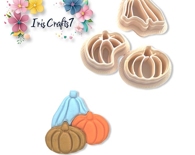 3 Parts Pumpkin Polymer Clay Cutter Set – Fall Earring Making Tools, Halloween Cookie Cutter, Autumn Craft Supplies