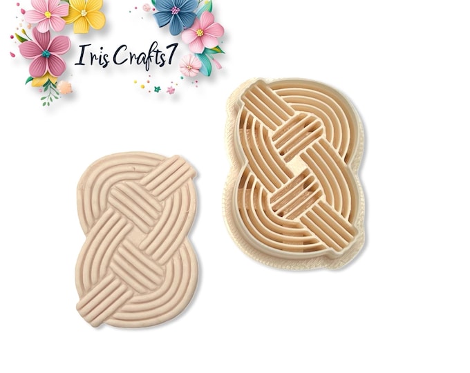 Braided Knot Polymer Clay Cutter – Interwoven Design Tool – Intricate Clay Cutter for Earrings & Handmade Jewellery