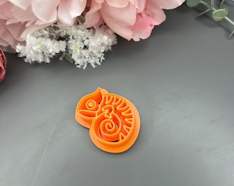 Lizard Clay Cutter for Earrings – Reptile Polymer Clay Tool – DIY Jewelry Supplies – 3D Printed PLA Cutter for Crafting and Ceramics