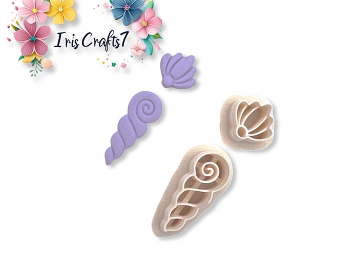 Seashells Combo Polymer Clay Cutter - Earring Making - Handmade Jewellery - Clay Tools