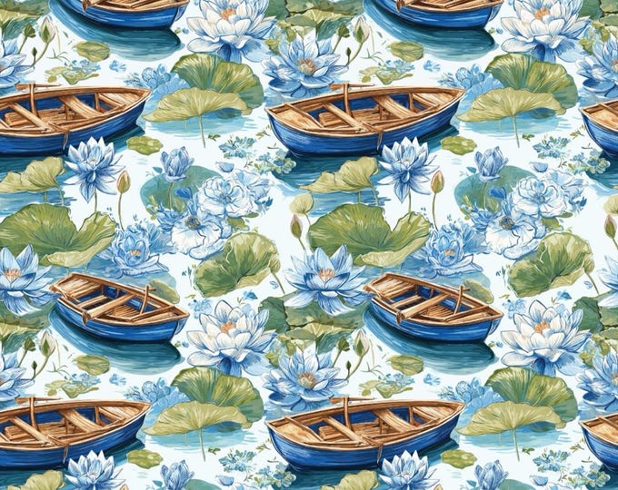 Lotus and Boats image transfer paper -Clay transfer paper - Clay tools - Magic transfer paper
