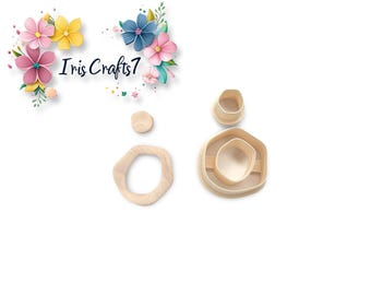 Organic Donut No.1 Polymer Clay Cutters Earrings Jewelry Tool