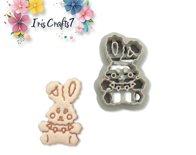 Spiked Bunny No 2 Polymer Clay Cutter for Earrings Jewelry Tool