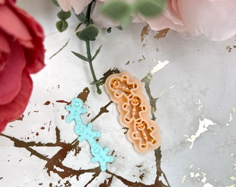 Gingerbread No.4 Polymer Clay Cutters | Christmas Earrings | Handmade Jewelry Tools