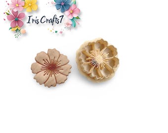 Flower 40 polymer Clay Cutter - Earring Making - Cookie Cutter