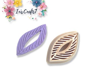 Embossed Leaf 2 Polymer Clay Cutter – Shape Tool for Earrings & Jewelry Making