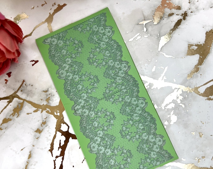 Lace 3 polymer clay texture rubber mat| Polymer clay tools| Clay texture tool| Jewellery tools| Floral texture