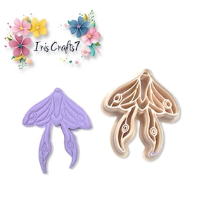 Luna Moth Polymer Clay Cutters - Handmade Earrings Unique Artisan Jewelry