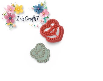 Handmade Earring Heart Cake Polymer Clay Cutters - Unique Ceramic Tools for Crafting Jewelry Designs