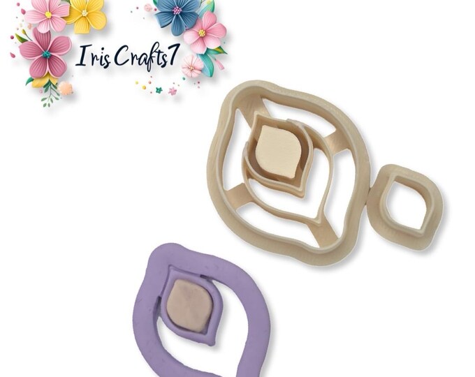 Boho Earring 8 Polymer Clay Cutter - Ceramic Tools - Handmade Jewellery