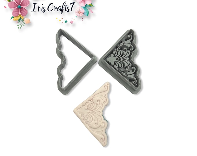 Ornamental Corner Bookmarks 2 Polymer Clay Cutter Jewelry Tool