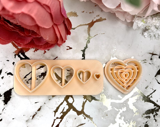 Clay cutters Heart Builder| Valentine earrings| Polymer clay cutters| Metal clay| Ceramic tools