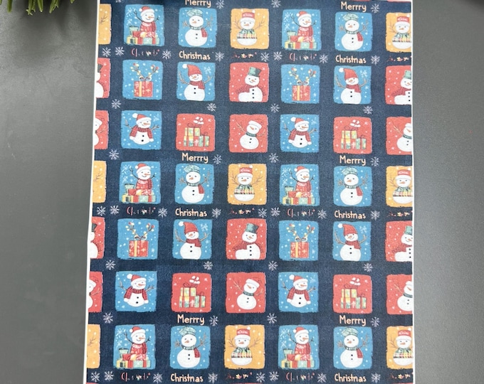 Christmas 8 Transfer Paper for Polymer Clay - Festive Holiday Designs