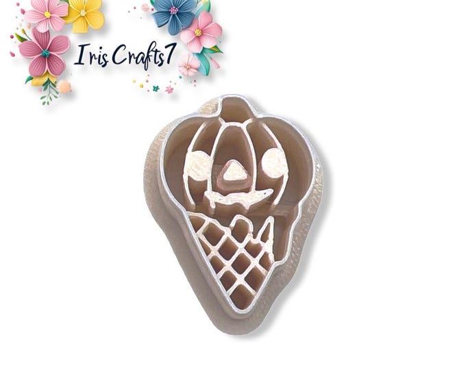 Pumpkin Ice Cream Polymer Clay Cutter - Ceramic tools - Halloween Earrings Making