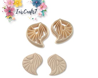 Curved Wing Petal Polymer Clay Cutter | Earring Shape | Craft Tool