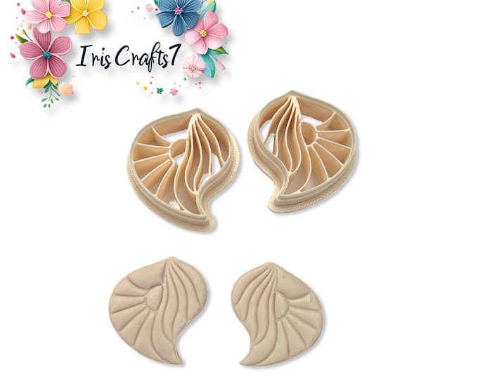 Curved Wing Petal Polymer Clay Cutter: Earring & Jewelry Making Tool