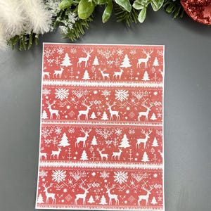 Carta transfer per pasta polimerica "Maglione di Natale 3" - Disegni festivi