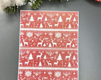 Christmas Sweater Polymer Clay Transfer Paper: Festive Holiday Designs