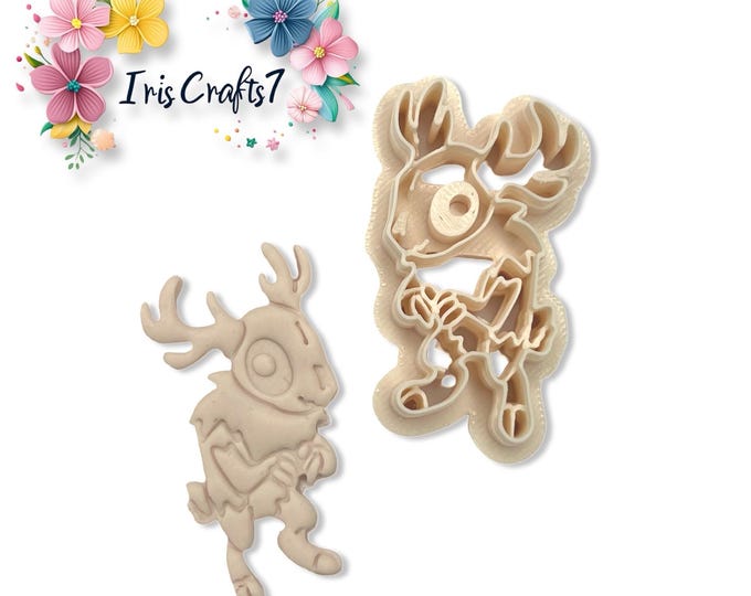 Spooky Antler Creature Polymer Clay Cutter – Unique Halloween Clay Tool for Earring Making, Jewellery Crafts & DIY Projects